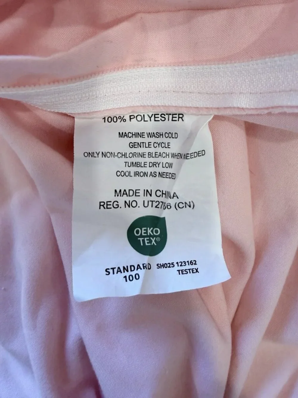 Pink Duvet Cover w/ White Lace Twin Size 68x88”